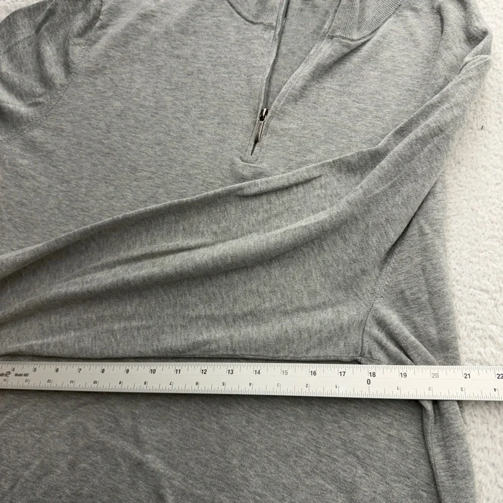 Brooks Brothers Gray Supima Cotton Quarter Zip Sweater‎ Mens XXL Pullover